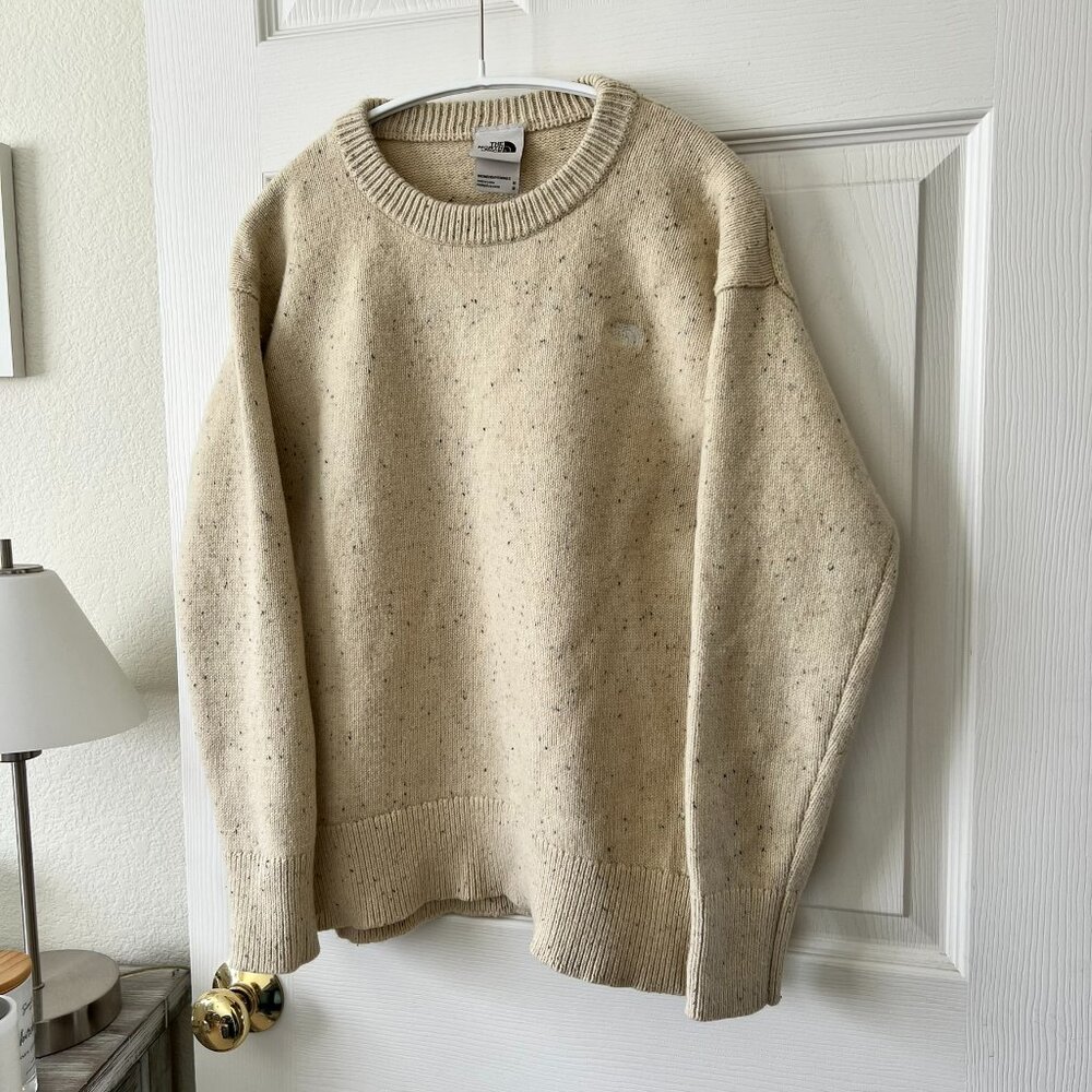 The North Face Wool Blend Sweater M Speckled Cozy Minimalist